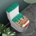 thumbnail image 2 of ZIATUBLE Christmas Owls Toilet Lid Cover and Toilet Tank Cover Snowflakes Toilet Dust Cover Set Easy to Clean Toilet Seat and Tank Lid Cover Set 2 Pack Reusable Toilet Cover Set, 2 of 7