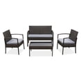 thumbnail image 2 of iTopRoad 4-Piece Outdoor Patio Furniture Set, Wicker Rattan Sectional Sofa Couch, 2 of 10