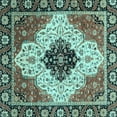 thumbnail image 1 of Ahgly Company Indoor Square Abstract Light Blue Modern Area Rugs, 5' Square, 1 of 4