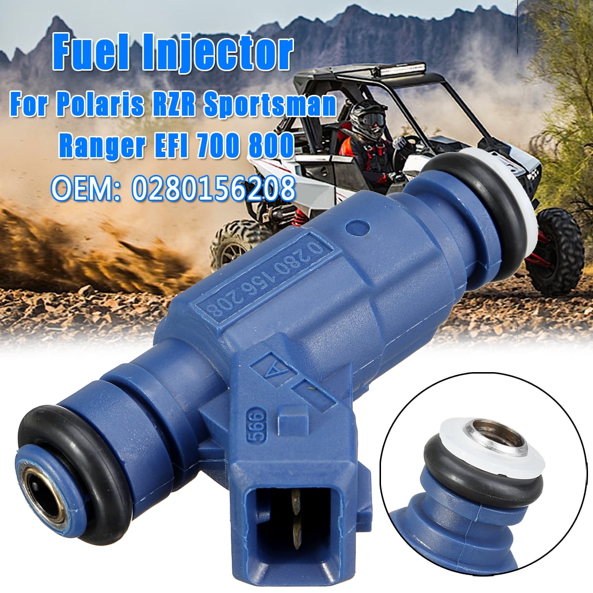Blue Fuel Injectors For Polaris RZR Sportsman Ranger EFI 700 800