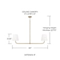 thumbnail image 3 of 2 Light Island In Minimalist Style-21.25 Inches Tall And 50 Inches Wide-Aged Brass Finish    -Traditional Installation Capital Lighting 849421Ad, 3 of 7
