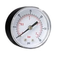 thumbnail image 3 of Manómetro de aire comprimido 1/8 BSPT, manómetro radial para agua-aire-aceite 0-30psi 0-2bar Baoblaze Manómetro de presión de aire del compresor, 3 of 8