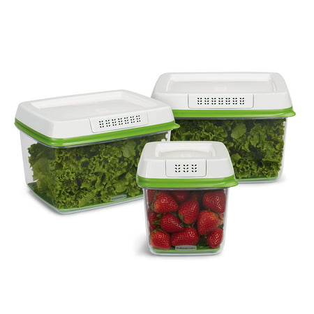 Rubbermaid FreshWorks Produce Saver Food Storage Containers, 3-Piece Set