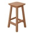 thumbnail image 2 of Costaelm Paradise 24" Outdoor Patio HDPE Square Counter High Backless Bar Stool, Teak, 2 of 8