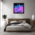thumbnail image 3 of Stephen Chambers 26x26 Black Modern Wood Framed Wall Art Titled - Pink Moon Man, 3 of 6