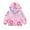 Pink0, variant on Uxgjfwu Girls Jacket Hooded Lightweight Flower Printed Hoodie Jacket Windproof Zipper Jacket Loose Kids Jacket