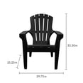 thumbnail image 2 of Gracious Living Outdoor Resin Adirondack Chair, Black, 2 of 4