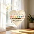 thumbnail image 7 of 2Pcs Heart Shaped White Acrylic Ornament, 3.15" Bible Verse Songbirds Hanging Sign Inspirational Religious Gifts Home Tree Decor, 7 of 7