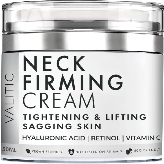 Crema para el cuello VALITIC, tensora y reafirmante, ácido hialurónico y retinol