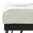 thumbnail image 6 of SAFAVIEH Marcella Contemporary Mid-Century Tufted Bench, Grey/Black, 6 of 7