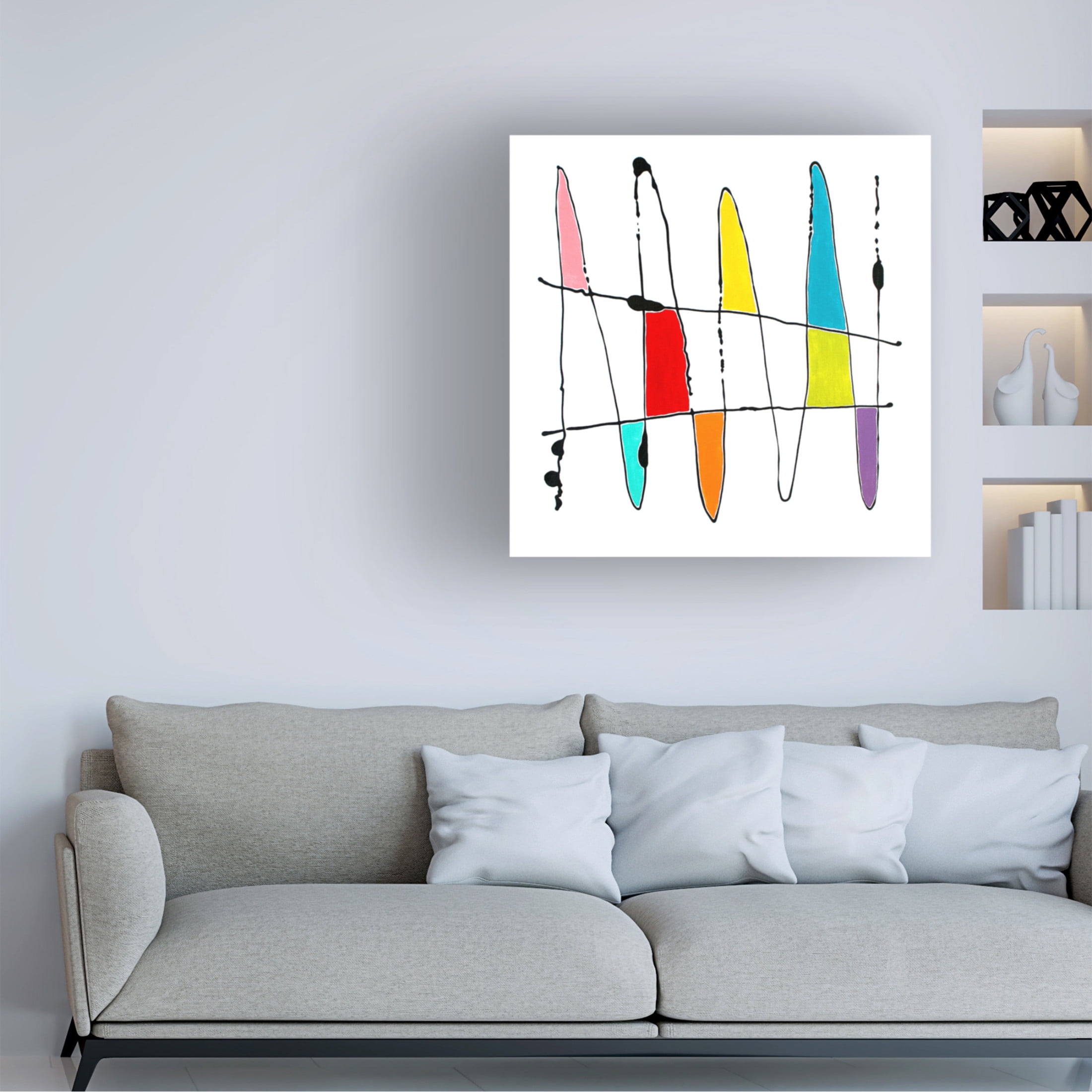Canvas Wall Art - Sharon Pierce McCullough 'Mood Swings' Wall Art for Living Room, Bedroom, or Office Décor by Trademark Fine Art - 18 x 18 Inches