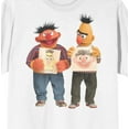 thumbnail image 2 of Sesame Street Bert And Ernie Waterprint Crew Neck Short Sleeve Men's White T-shirt - 5XL, 2 of 7