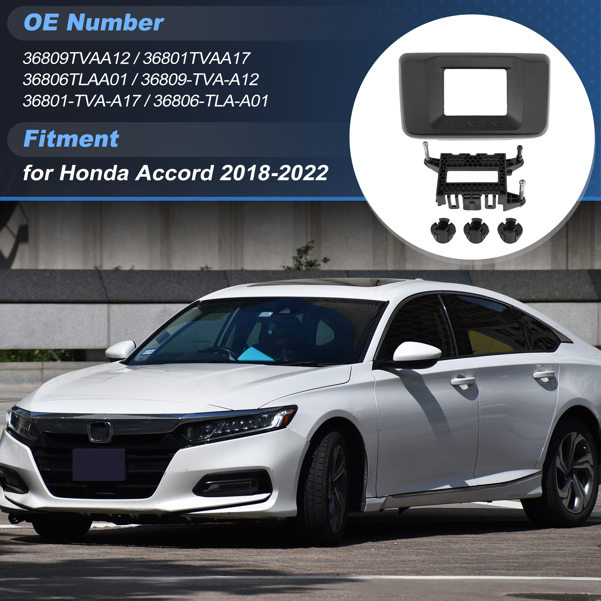 Unique Bargains Distance Sensor Radar Cover for Honda Accord 2018-2022 36809-TVA-A12 F