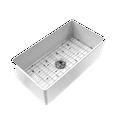 thumbnail image 4 of HOROW Ceramic 33" Farmhouse Kitchen Sink Apron Front Porcelain Fireclay Single Bowl Deep Farm Sinks, 4 of 14