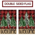 thumbnail image 6 of Welcome Christmas Trees Winter Garden Flag 12 x 18 Inch Vertical Double Sided Buffalo Plaid Holiday Yard Outside Xmas Décor, 6 of 6