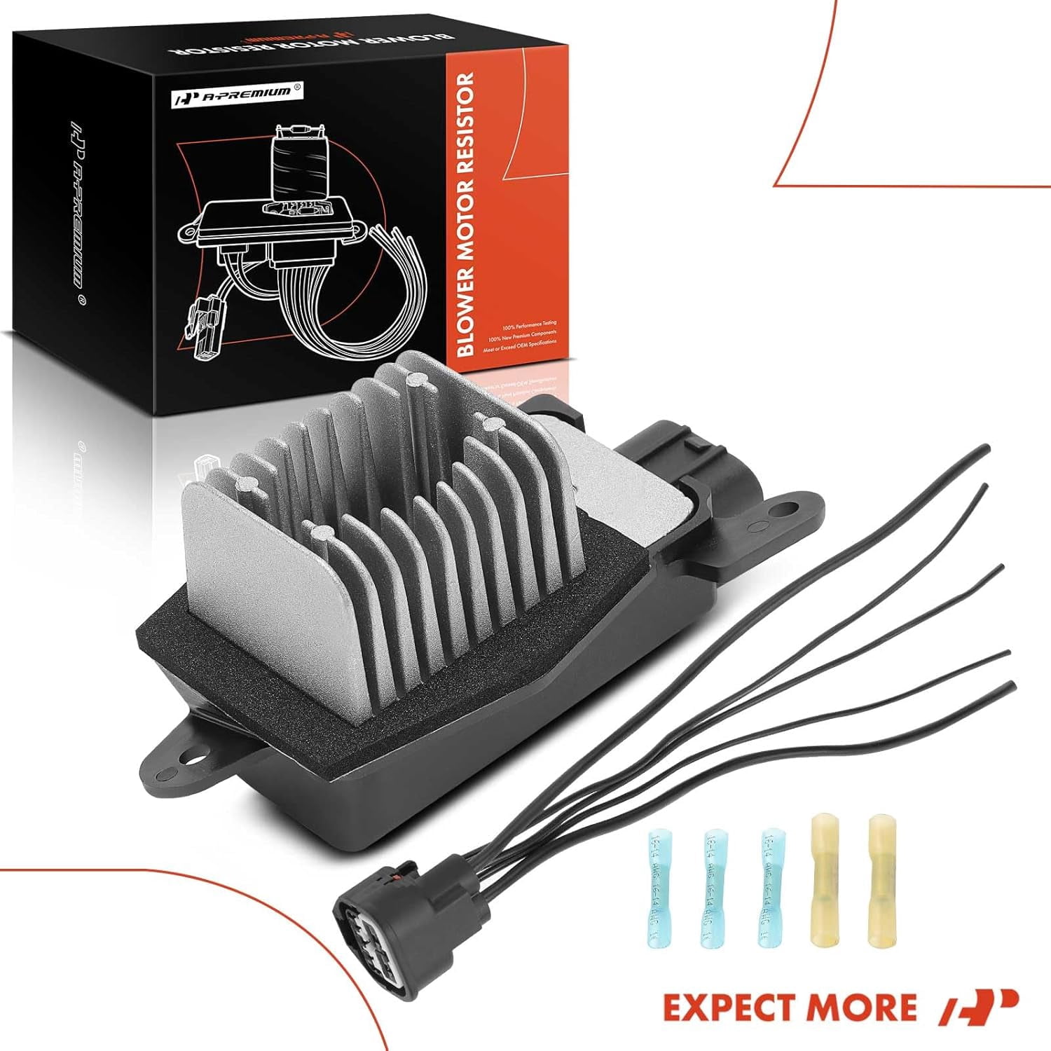 A-Premium HVAC Blower Motor Resistor Compatible with Ford F-250 Super Duty 2005-2007, F-350 Super Duty 2005-2007, F-450 Super Duty 2005-2007, F-550 Super Duty, F-650, F-750, F-53 Motorhome Chassis