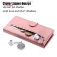 thumbnail image 2 of Estuche de Cuero PU con Cierre para Samsung Galaxy A73 5G , Funda Protectora con Billetera y Correa, 2 of 6