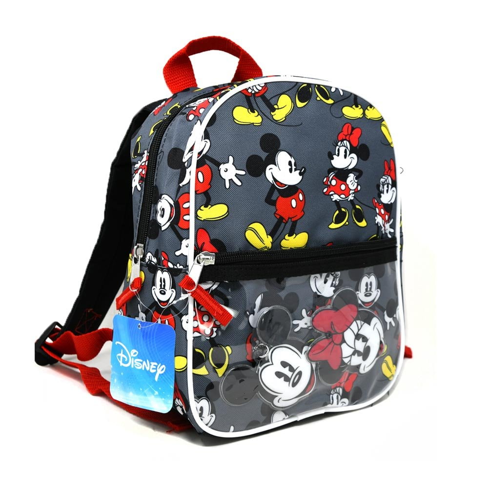 Details about   Disney Mickey Mouse & Friends 12" Canvas Red & Blue Rolling Backpack 