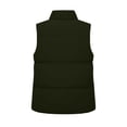 thumbnail image 4 of cocolona Puffer Vest for Women Stand Collar Zipper Snap Sleeveless Jacket Casual LightWeight Winter Warm Outerwear, 4 of 7
