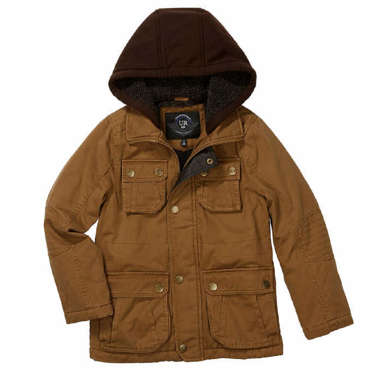 Urban Republic Boys Cargo Safari Jacket Fleece Lined Hooded