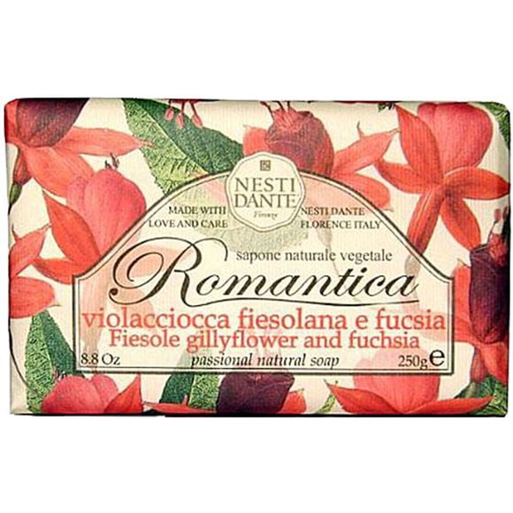 Nesti Dante Nesti Dante Romantica Savon Naturel Passionnel - Fiesole Gillyflower et Fuchsia 8.8Oz 8.8 Onces