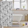 thumbnail image 3 of Cute Panda Shower Curtain Kawaii Animals Bathroom Shower Curtain Set for Kids Adult Black White Gray Bath Curtain Cartoon Panda Waterproof Curtains Room Decor 72 x 72 Inch, 3 of 6