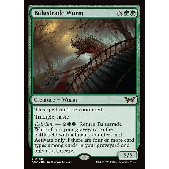 MtG Duskmourn: House of Horror Rare Balustrade Wurm #168