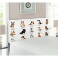 thumbnail image 2 of Dog Headboard, Group Different Puppy Breeds Family Type Species Dalmatian Husky Bulldog Image Print, Upholstered Decorative Metal Bed Headboard with Memory Foam, Twin Size, Multicolor, by Ambesonne, 2 of 4