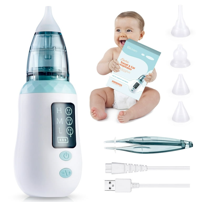 BABY-VAC Clinically Tested Baby Nasal Aspirator - Vacuum-Powered Nose  Sucker with Suction Head & Cleaning Brush for Safe and Gentle Relief