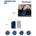 thumbnail image 2 of Brookstone Luggage Tags - 2 Pack Travel Bag Tags for Suitcases with Name Card and Steel Loop Fastener, 2 of 6