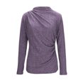 thumbnail image 7 of Oplxuo Long Sleeve Ribbed Tops for Women 2026 Trendy Casual Ruched Going Out T-Shirts Solid Color Tunic Blouse, 7 of 7