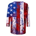 thumbnail image 7 of Conairie Womens Patriotic T Shirts Loose 3/4 Sleeve Crew Neck 4th of July Shirt With American Falg Print Blouses Pullover Outfits Red L, 7 of 7