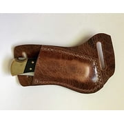Custom Leather Sheath for Buck 110 or 112. Water Buffalo Antique Leather. Right-Hand Cross Draw to Fit on The Left Side. Strong and Durable