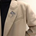 thumbnail image 3 of Rhinestone Ginkgo Leaf Brooch Pin for Women Men Black Plated Elegant Teardrop Crystal Birthstone Leaves Brooches Lapel Pins Vintage Halloween Fall Holiday Dress Accessories Jewelry Gift, 3 of 6