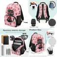 thumbnail image 3 of ZUXONGSY Cat Strawberry Daisy Flower Print School Bookbag Set of 4 for Boys Girls, Durable Kids Backpack with Insulated Lunch Box Pencil Case and Water Bottle Holder, Large Kids Schoolbag Book Bag, 3 of 6
