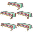 thumbnail image 6 of Efavormart 5 Pack Mexican Serape Rectangle Plastic Tablecloths, Fiesta Style Waterproof Disposable Table Covers - Cinco De Mayo Theme Party Supplies - 54"x108", 6 of 6