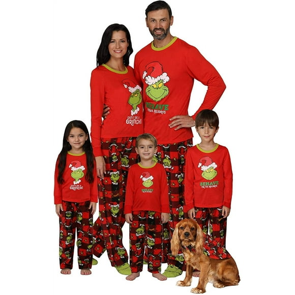 Grinch Christmas Pajamas - Matching Family Adult Kids Pajama Sets