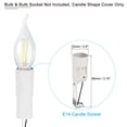 thumbnail image 3 of Unique Bargains Candle Shape Covers Sleeves Iron Candelabra Base White 6 Count, 3 of 6