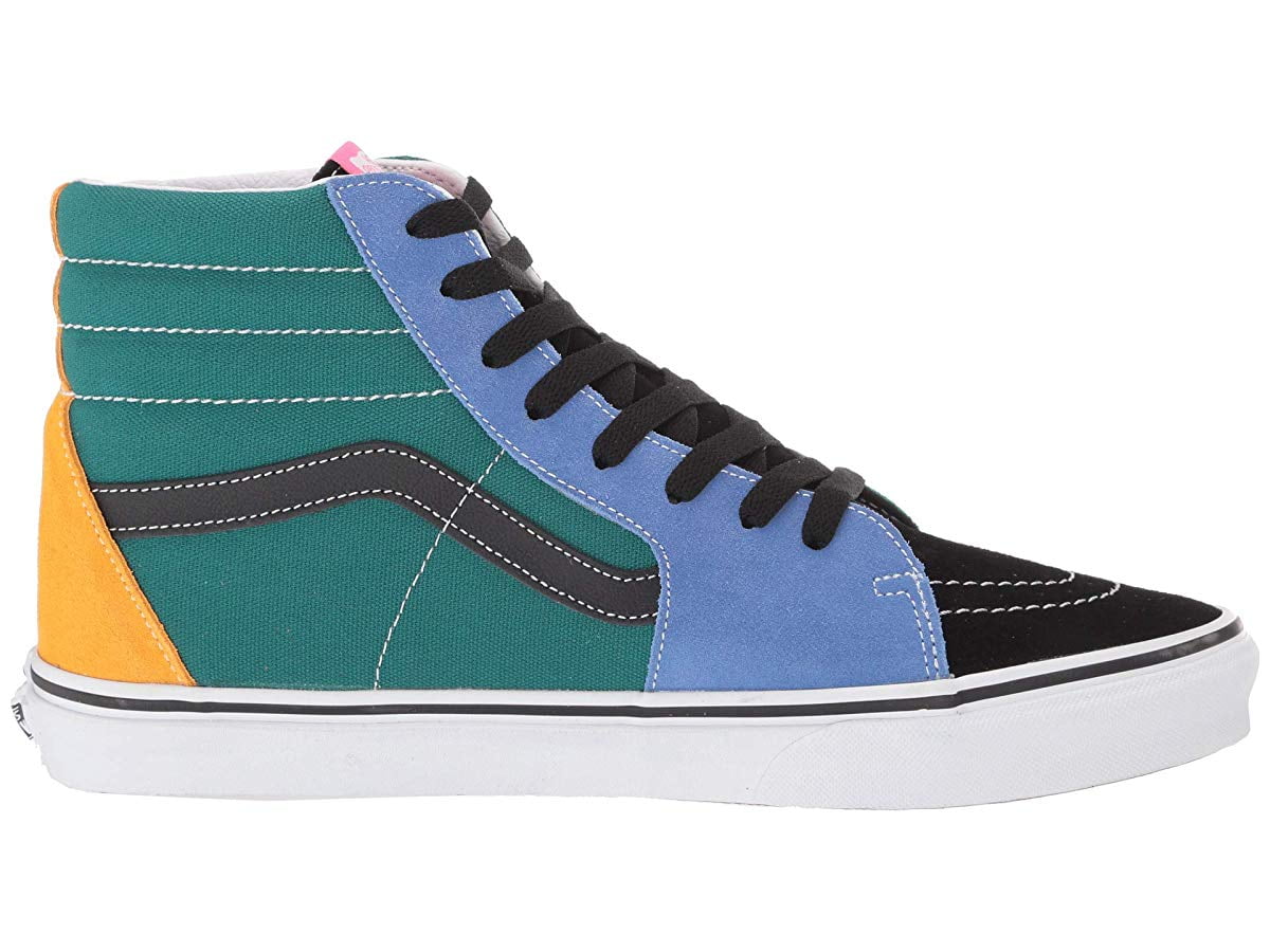 vans sk8 hi red blue yellow
