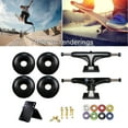 thumbnail image 3 of Ejes de monopatín, ruedas de 52 mm, rodamientos de monopatín ABEC-11, accesorios de herramientas de repuesto de monopatín, almohadillas de monopatín, Almohadillas Negro Negro, 3 of 8