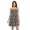 Navy Gold Feather Palm, variant on Summer Dresses for Women Strapless Casual Beach Cover Ups Off White Scattered Palm Tube Top Sundress