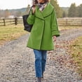 thumbnail image 6 of Riecok Womens Pea Coats Long Sleeve Button down Jackets Lapel Collar Overcoat Warm Casual Winter Outerwear L, 6 of 6
