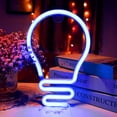 thumbnail image 3 of Forma de bombilla LED Luz de neón Colorido arco iris Letrero de neón Lámpara de noche colgante de pared para decoraciones navideñas de fiesta en casa Hugtrwg Para estrenar, 3 of 9