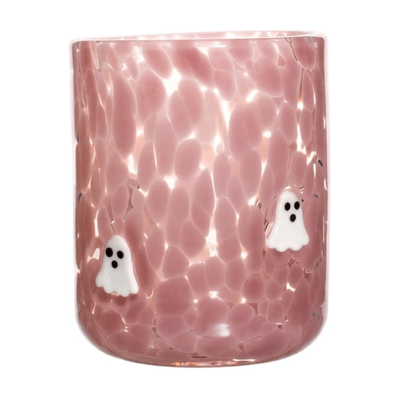 Halloween Icon Glass Cups - 16 oz Pumpkin, Ghost, Bat, Cat Icon Juice Glasses Double Old Fashioned Drinking Cups - Ideal for Halloween Party Decoration, Friends Lovely Gifts