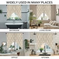 thumbnail image 3 of Boho Moroccan Swag Valances for Windows 2 Pack, Kitchen Window Curtains 36 Inch Length, Vintage Morocco Quatrefoil Geometric Privacy Swag Curtains for Living Room/Bathroom with Rod Pocket 36"x36", 3 of 8