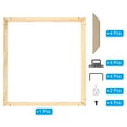 thumbnail image 3 of Unique Bargains Canvas Stretcher Bars Kit, 16x12 Inch Rectangle Solid Wood Frame for Paint, Prints, Oil Paintings, Wood Color, 3 of 5
