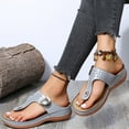 thumbnail image 4 of Pntutb Shoes Women Summer Flip Flops Thick Heel Slippers Hollow Casual Sandals, 4 of 6