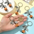 thumbnail image 4 of 1 Box 20pcs Basketball Keychain Bulk Sport Theme Keychains Mini Cute Alloy Sport Ball Theme Silver Shoes Keyrings Bulk with Wooden Beads, 4 of 7