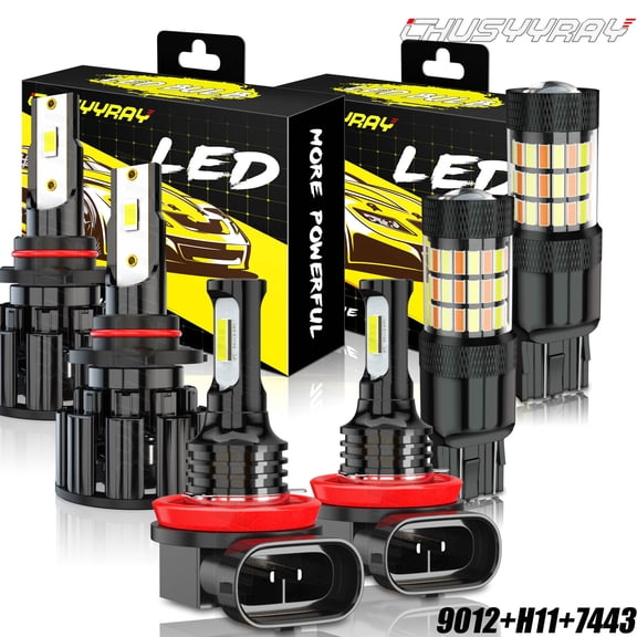 For GMC Acadia 2013-2018 Combo 6X LED Headlight   Fog   Turn Signal Bulbs Kit