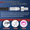 thumbnail image 5 of Uxcell Pack of 1, 304 Stainless Steel Hose Barbs Fittings 3/16" Hose Barbs to 3/8" NPT Male Fittings, Stainless Steel Hex Bars for Home Machines, Massage Bathtubs, and Irrigation Systems, 5 of 7